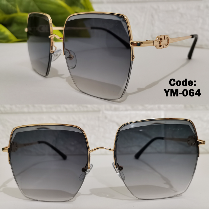 ⁦نظارة شمس حريمي موديل 2026 Salvatore Ferragamo جراى مدرج⁩ - الصورة ⁦1⁩