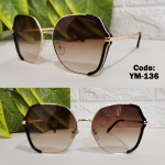 نظارة شمس حريمي موديل 2026 كارتيه اسود مدرج