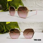 نظارة شمس حريمي موديل 2026 شانل بنى مدرج روز